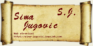 Sima Jugović vizit kartica